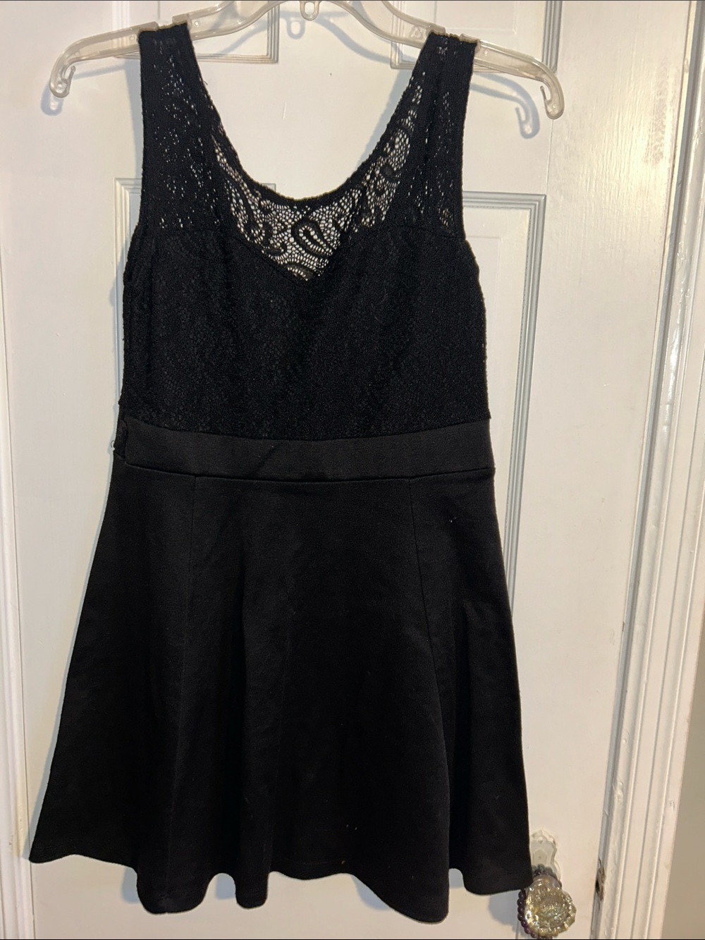 Classic Black Lace Fit & Flare Dress